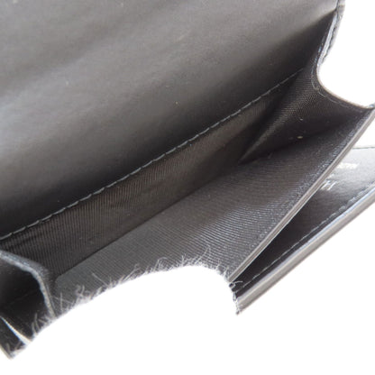 Valentino Bifold Wallet Leather Black Logo Tri-Fold Wallet Women