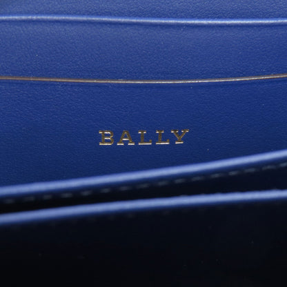 Bally Coin Case Leather Navy Barry Stripe Mens