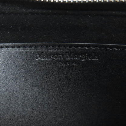 Maison Margiela Long Wallet Purse Leather Black Logo Women