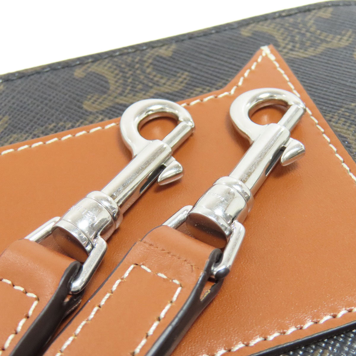 Celine Shoulder Bag Pvc Brown Triomphe Women
