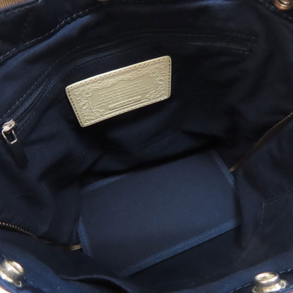 Hunting World Tote Bag Nylon Navy Logo Women