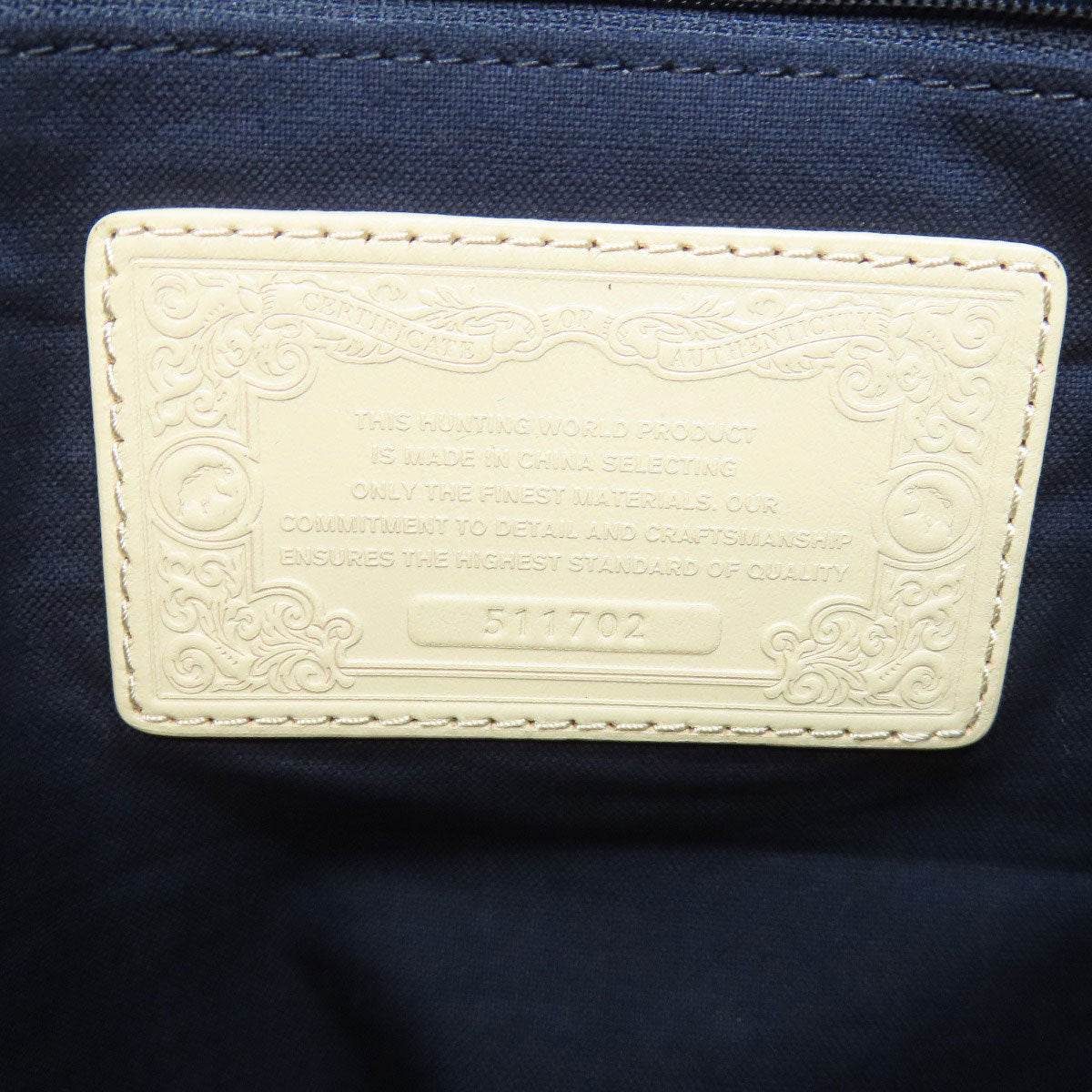Hunting World Tote Bag Nylon Navy Logo Women