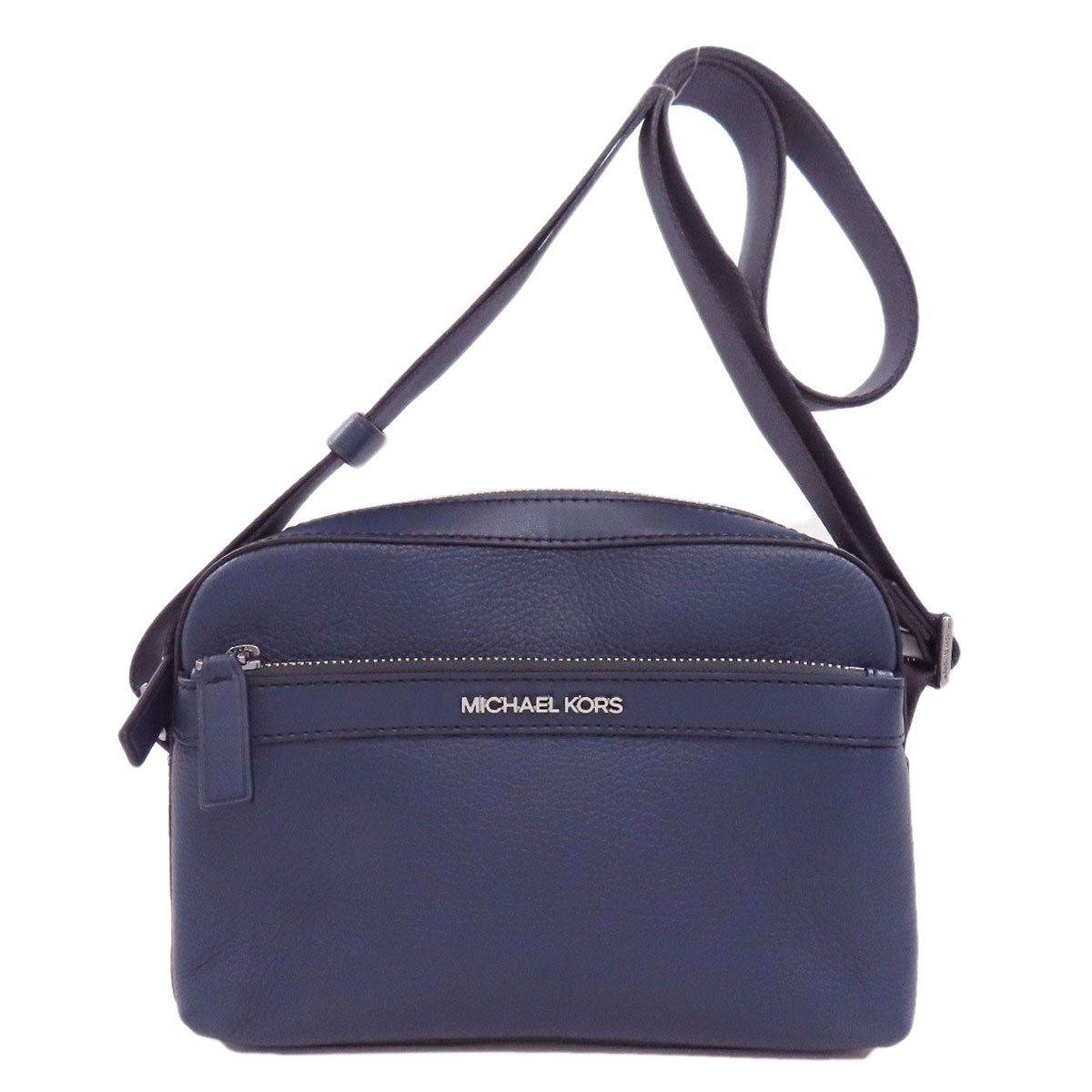 Michael Kors Shoulder Bag Leather Navy Logo Women