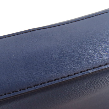 Michael Kors Shoulder Bag Leather Navy Logo Women
