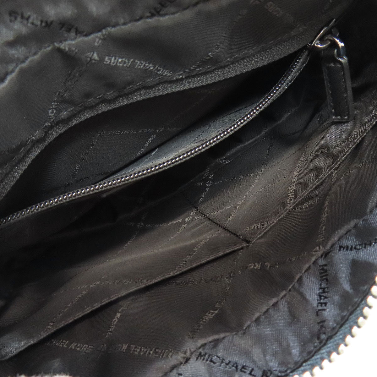 Michael Kors Shoulder Bag Leather Navy Logo Women