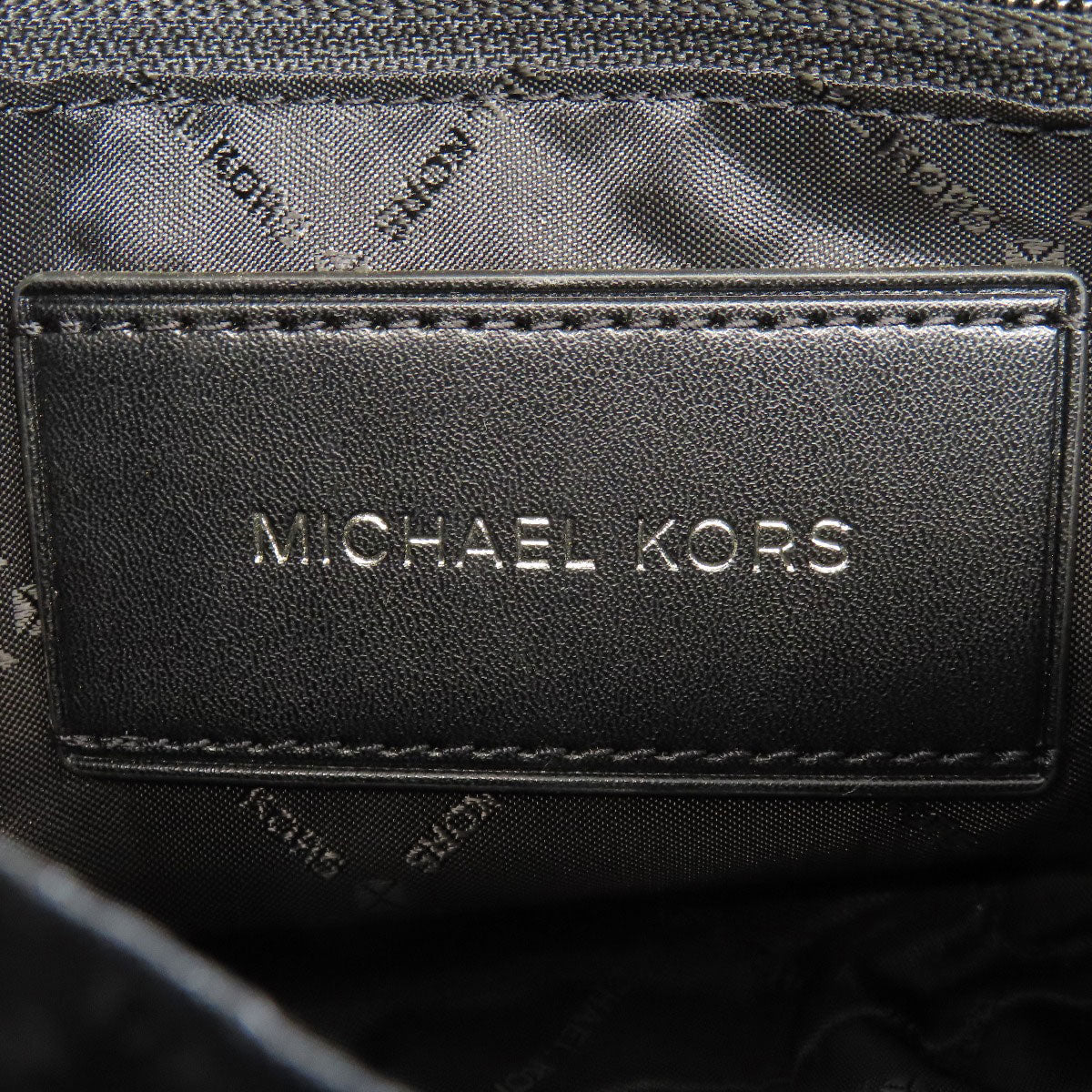 Michael Kors Shoulder Bag Leather Navy Logo Women