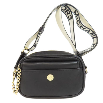 Michael Kors Shoulder Bag Leather Black Logo Women