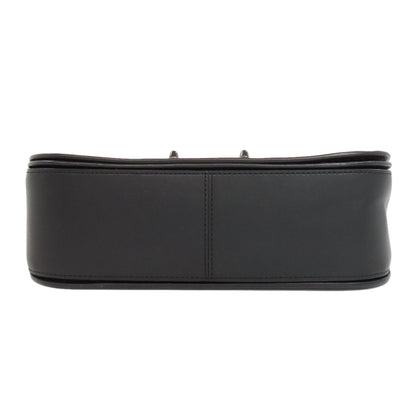 Coach Shoulder Bag 12110 Leather Black Chainshoulder Swagger 25