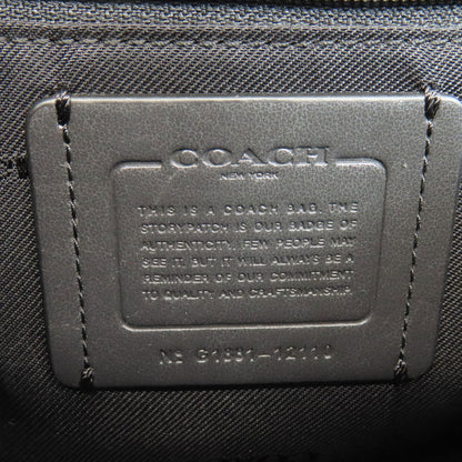 Coach Shoulder Bag 12110 Leather Black Chainshoulder Swagger 25