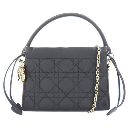 Christian Dior Handbag Calfskin Black Lady Dior Millie 2Way Women