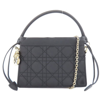 Christian Dior Handbag Calfskin Black Lady Dior Millie 2Way Women