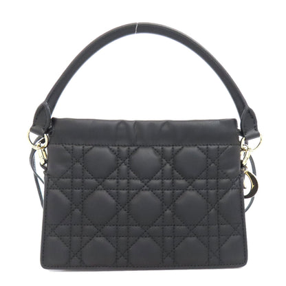 Christian Dior Handbag Calfskin Black Lady Dior Millie 2Way Women