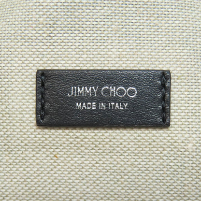 Jimmy Choo Backpack Canvas Green Knapsack Check Pattern Logo Studs Women