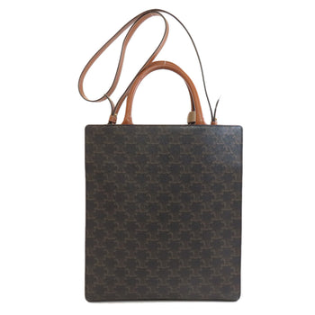Celine Tote Bag Pvc Brown Vertical Hippo Triomphe Women