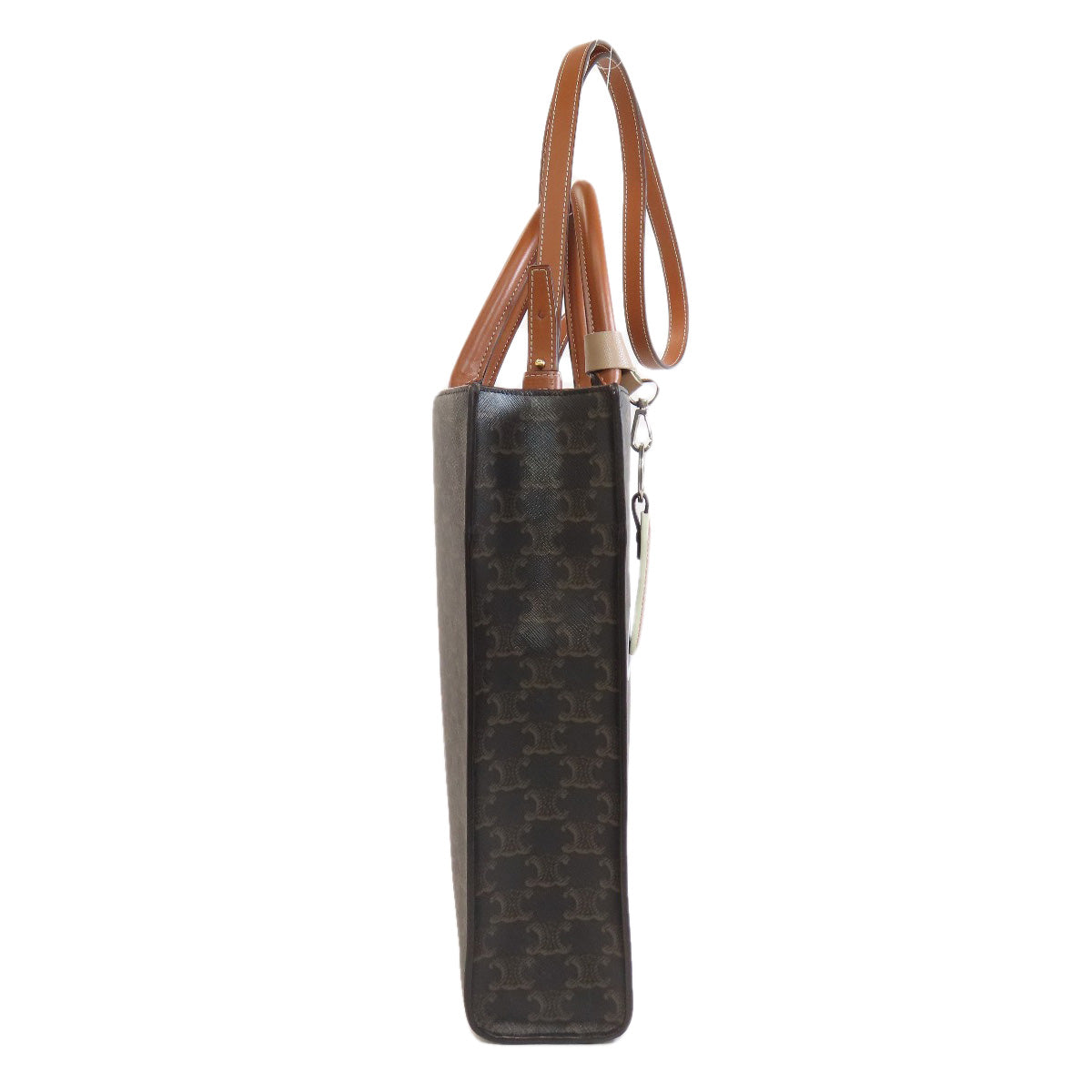 Celine Tote Bag Pvc Brown Vertical Hippo Triomphe Women