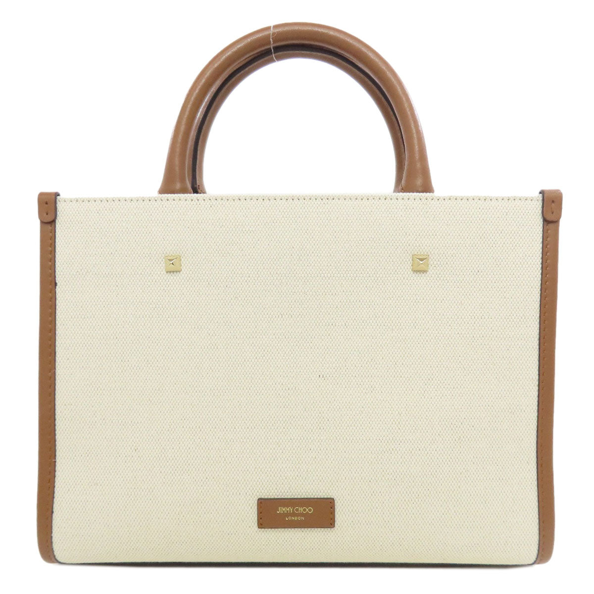 Jimmy Choo Handbag Canvas White 2Way Women