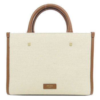 Jimmy Choo Handbag Canvas White 2Way Women