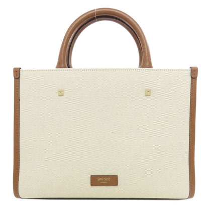 Jimmy Choo Handbag Canvas White 2Way Women