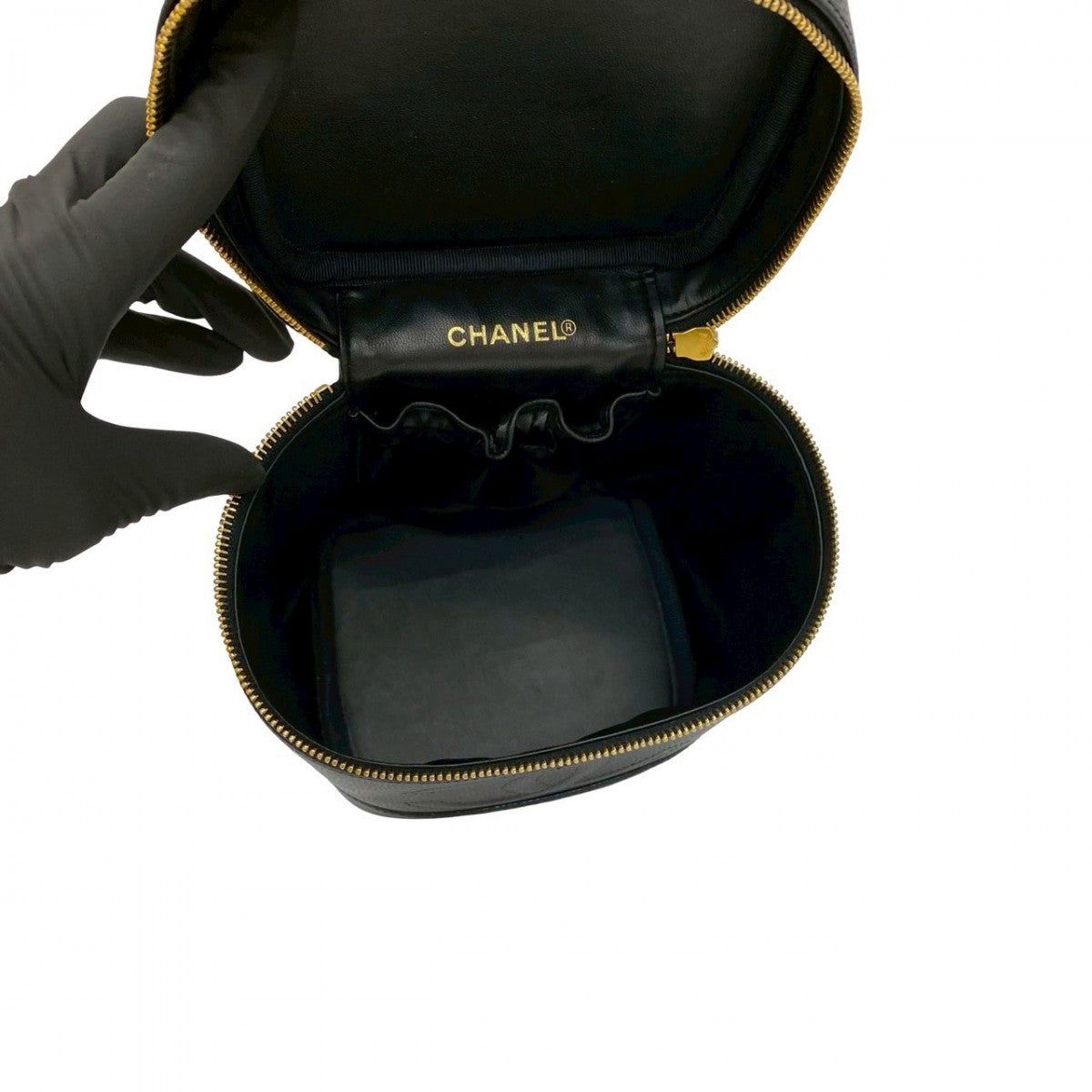 Chanel Handbag Matt Caviar Skin Black
