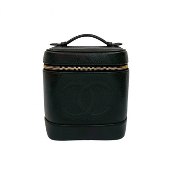 Chanel Handbag Matt Caviar Skin Black