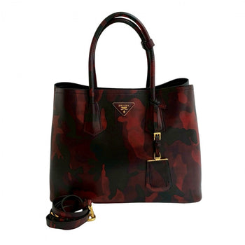 Prada Shoulder Bag Leather Black