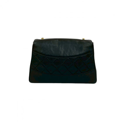 Chanel Shoulder Bag Lambskin Black Matrasse
