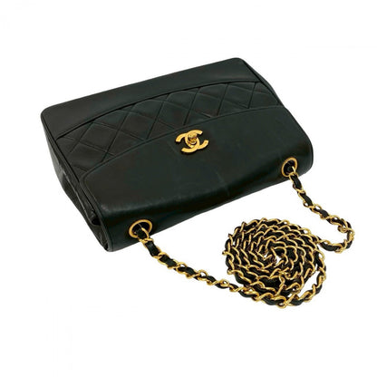 Chanel Shoulder Bag Lambskin Black Matrasse