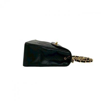 Chanel Shoulder Bag Lambskin Black Matrasse