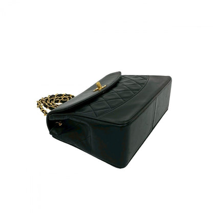 Chanel Shoulder Bag Lambskin Black Matrasse
