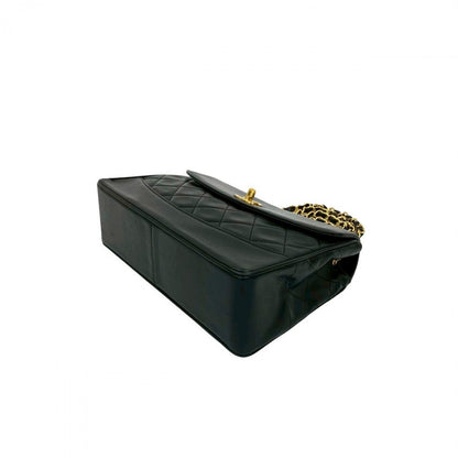 Chanel Shoulder Bag Lambskin Black Matrasse