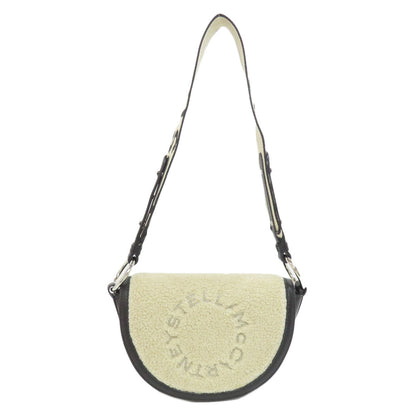 Stella Mccartney Shoulder Bag Polyurethane Beige Logo Women
