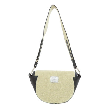 Stella Mccartney Shoulder Bag Polyurethane Beige Logo Women