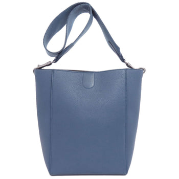 Celine Shoulder Bag Calfskin Blue Sangle Bucket Small Women