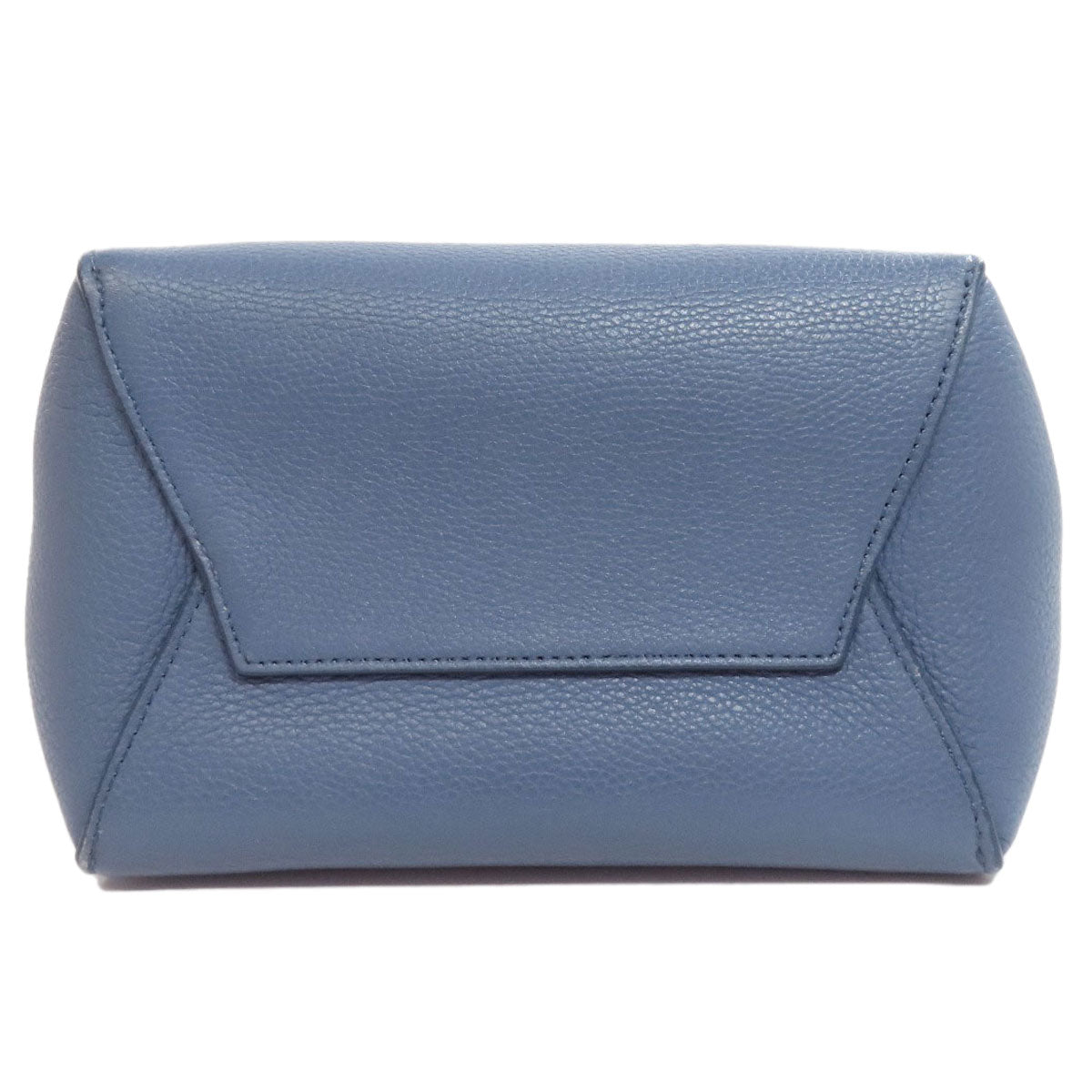 Celine Shoulder Bag Calfskin Blue Sangle Bucket Small Women