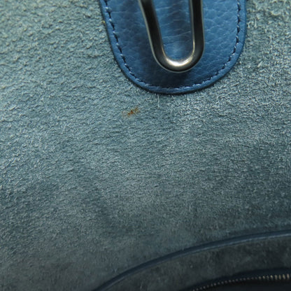 Celine Shoulder Bag Calfskin Blue Sangle Bucket Small Women