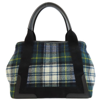 Balenciaga Handbag 339933 Wool Green Navy Kabas S Women