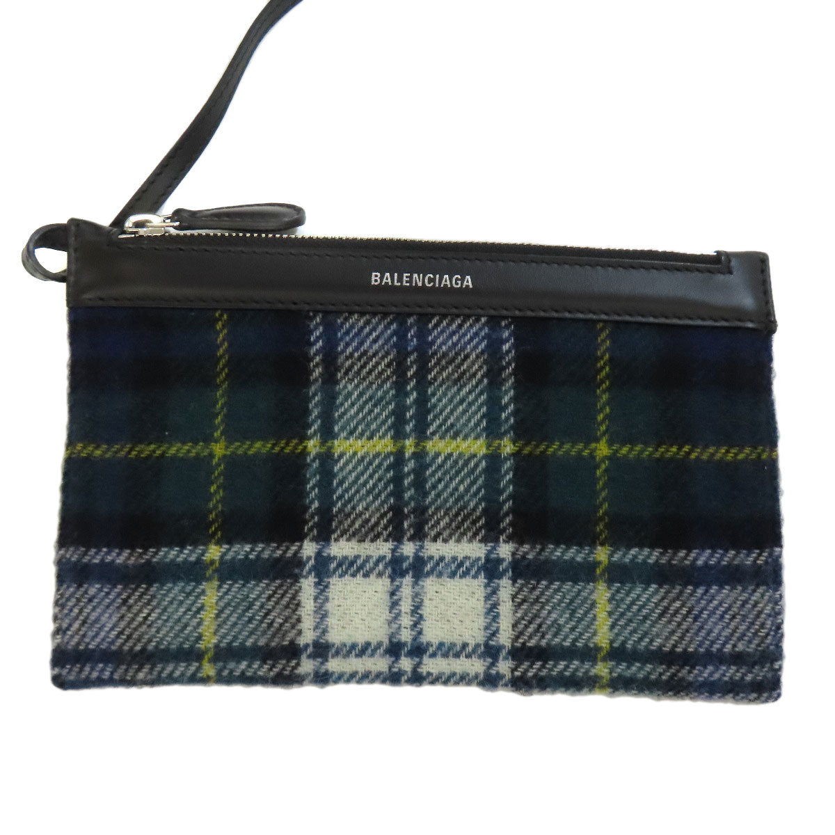 Balenciaga Handbag 339933 Wool Green Navy Kabas S Women