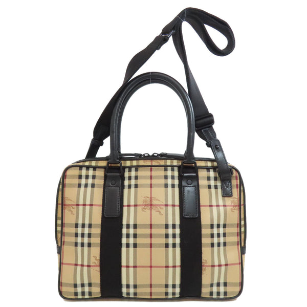 Burberry Business Bag Pvc Beige Nova Check 2Way Mens