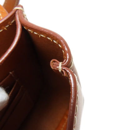Saint Laurent Shoulder Bag Leather Brown Logo Women