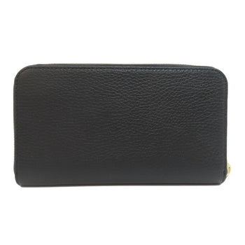 Gucci Long Wallet Purse 449347 Leather Black Interlocking G Women