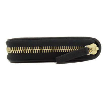 Gucci Long Wallet Purse 449347 Leather Black Interlocking G Women