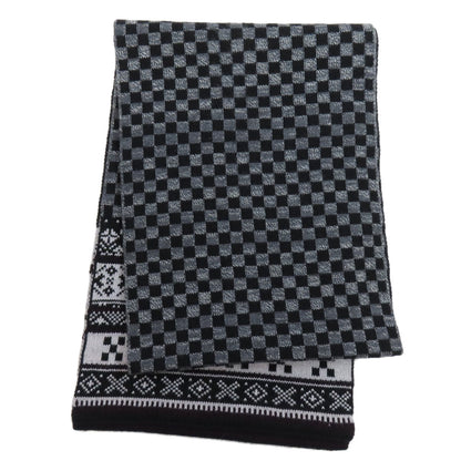Louis Vuitton Scarf M72929 Wool Black Echarpe Flocon Women