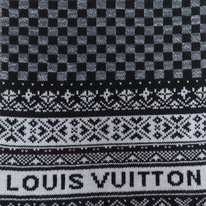 Louis Vuitton Scarf M72929 Wool Black Echarpe Flocon Women