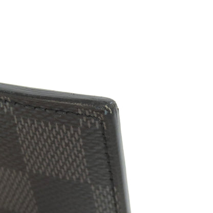 Louis Vuitton Coin Case N64038 Damier Canvas Black Coin Card Holder Mens