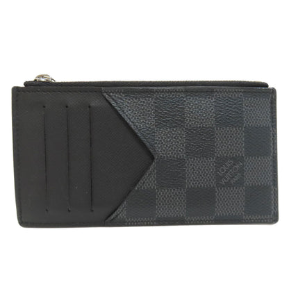 Louis Vuitton Coin Case N64038 Damier Canvas Black Coin Card Holder Mens
