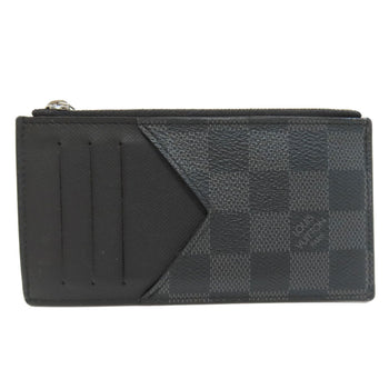 Louis Vuitton Coin Case N64038 Damier Canvas Black Coin Card Holder Mens