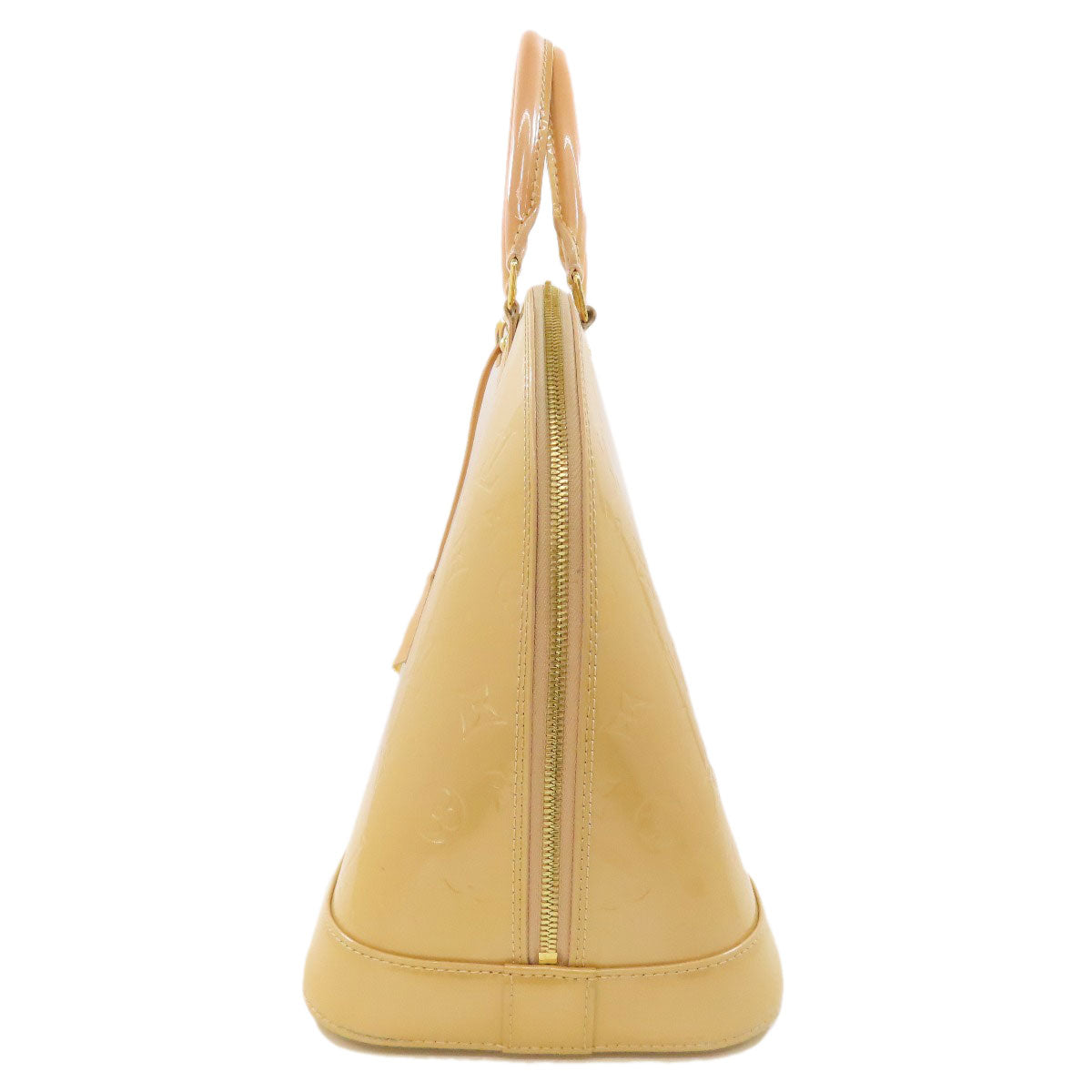 Louis Vuitton Handbag M91610 Vernis Yellow Alma Mm Women