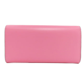 Cartier Long Wallet Purse Leather Pink Double C Women