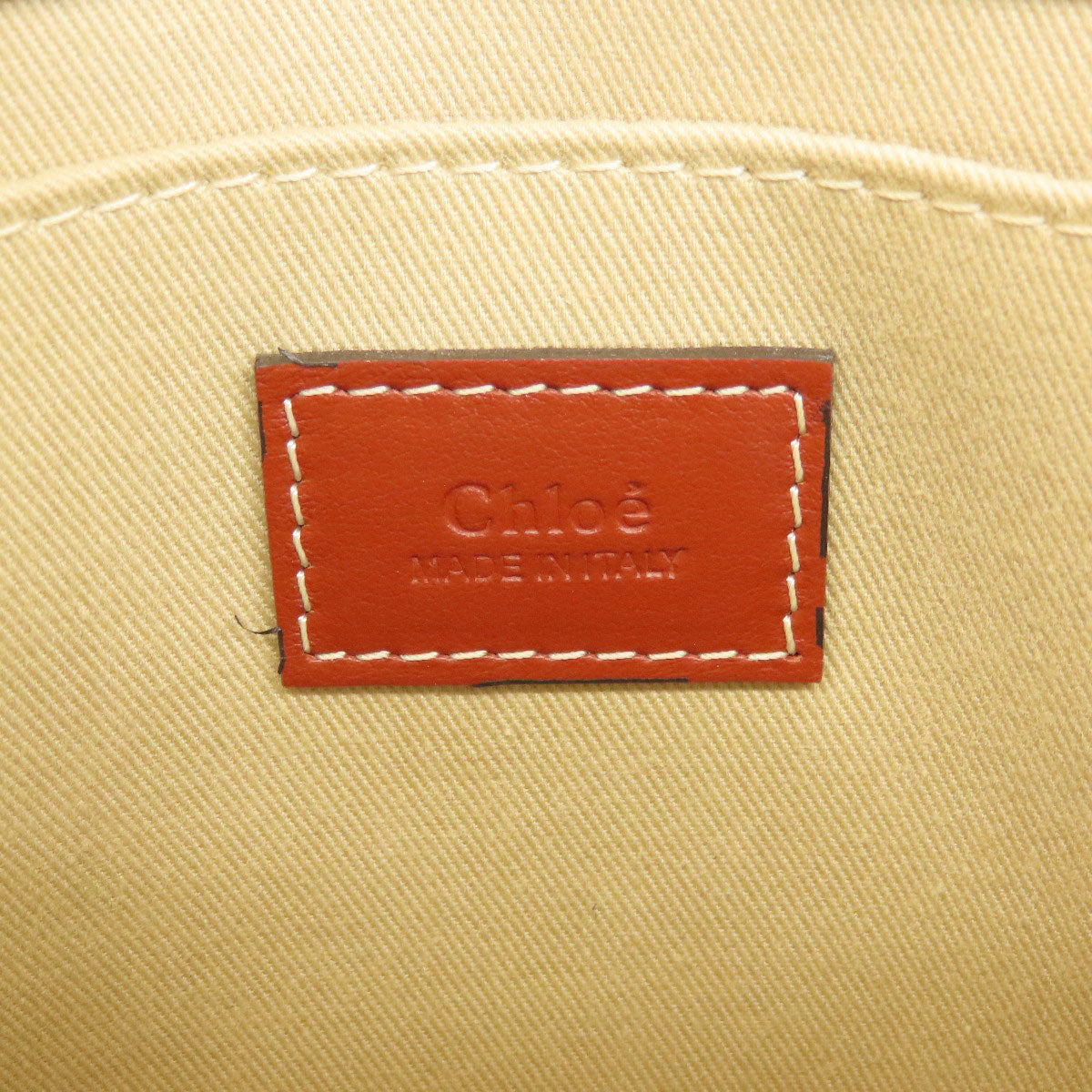 Chloe Handbag Linen, Leather Brown Woody Small Women
