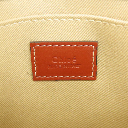 Chloe Handbag Linen, Leather Brown Woody Small Women